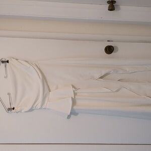 Fashion Nova White one piece pants outfit L